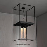 Caged 4.0 Ceiling Light Black Marble By Buster And Punch With Extension