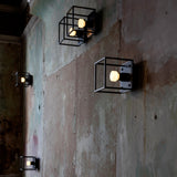 Caged Wall Sconce Small Black By Buster And Punch Lifestyle View