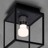 Caged Wet Wall Ceiling Light Gun Metal By Buster And Punch Detailed View