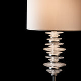 Cairn Floor Lamp detail in Sterling, by Hubbardton Forge