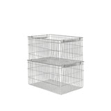 Cala Stackable Baskets, Set of 2 - Stainless Steel
