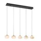 Calcolo Linear Suspension Light Matte Black By Lib And Co Side View