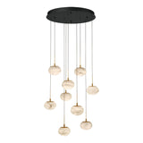 Calcolo Multi Light Chandelier Matte Black 9 Lights By LibCo.