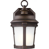 Calder Outdoor Wall Lantern — 10 Inch, Antique Bronze