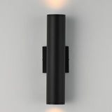 Caldera Outdoor Wall Sconce Small Black By Maxim Lighting - With Light