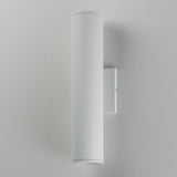 Caldera Outdoor Wall Sconce Small White By Maxim Lighting - Side View