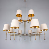 California Two Tier Chandelier - Antique Brass