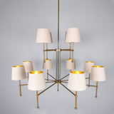 California Two Tier Chandelier - Antique Brass