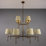 California Two Tier Chandelier - Antique Brass