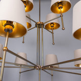 California Two Tier Chandelier - Antique Brass