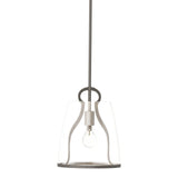 Caliper Pendant Small in Dark Smoke, Clear Glass by Hubbardton Forge