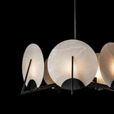 Callisto 7-Light Pendant detail in Black, by Hubbardton Forge