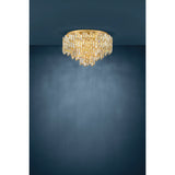 Calmeilles Ceiling Light Small Brass by Eglo - lifestyle room setting