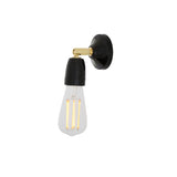 Caltra Wall Light - Black & Brass