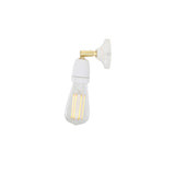 Caltra Wall Light - White & Brass
