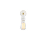 Caltra Wall Light - White & Brass
