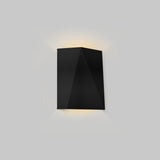 Calx Outdoor Wall Sconce by Cerno - Textured Black, up and downlight, side view