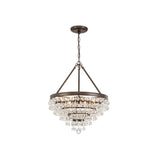 Calypso Crystal Basket Chandelier 20'' Vibrant Bronze Clear