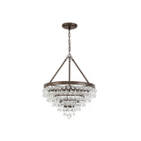 Calypso Crystal Basket Chandelier 20'' Vibrant Bronze Clear