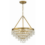 Calypso Crystal Basket Chandelier 20'' Vibrant Gold Clear