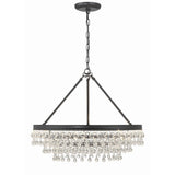 Calypso Crystal Basket Chandelier 25'' Matte Black Clear