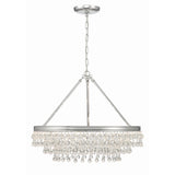 Calypso Crystal Basket Chandelier 25'' Polished Chrome Clear