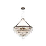 Calypso Crystal Basket Chandelier 25'' Vibrant Bronze Clear