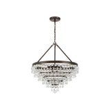 Calypso Crystal Basket Chandelier 25'' Vibrant Bronze Clear