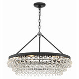 Calypso Crystal Basket Chandelier 30'' Matte Black Clear
