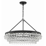 Calypso Crystal Basket Chandelier 30'' Matte Black Clear
