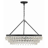 Calypso Crystal Basket Chandelier 30'' Matte Black Clear