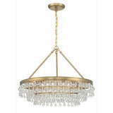 Calypso Crystal Basket Chandelier 30'' Vibrant Gold Clear