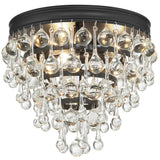 Calypso Flush Mount Matte Black By Crystorama