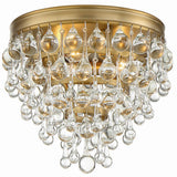 Calypso Flush Mount Vibrant Gold By Crystorama