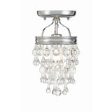 Calypso Mini Crystal Semi-Flush Mount 7.25'' Polished Chrome