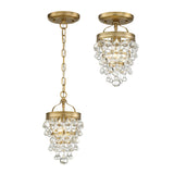 Calypso Mini Crystal Semi-Flush Mount 7.25'' Vibrant Gold