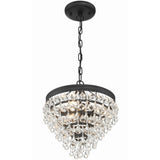 Calypso Pendant Matte Black By Crystorama - Down View