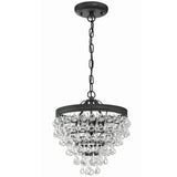 Calypso Pendant Matte Black By Crystorama - Front View
