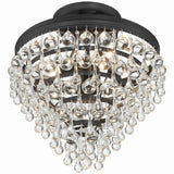 Calypso Semi Flush Mount Matte Black By Crystorama - Down View