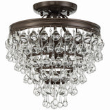 Calypso Semi Flush Mount Vibrant Bronze By Crystorama - Front View1