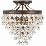 Calypso Semi Flush Mount Vibrant Bronze By Crystorama - Front View
