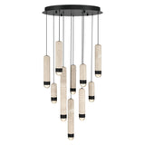 Cambre Multi-Light Chandelier 22 Inch Matte Black by Eurofase