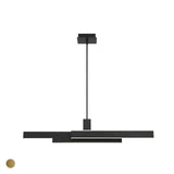 Cameno Linear Chandelier 45 Inch Black by Eurofase