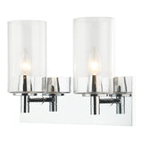 Candela Wall Sconce 13 Inch Chrome Clear