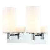 Candela Wall Sconce 13 Inch Chrome Opal