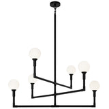 Candlestix Chandelier Black Opal Glass By Matteo