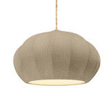 Oval Fluted Ceramic Pendant