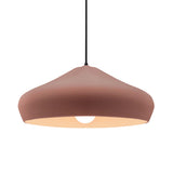 Canyon Clay-Black Cord Crease Large Ceramic Pendant by Justice Design