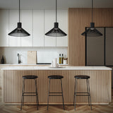 Cappe 4CCT LED Pendant Black By WAC Lighting Lifestyle View