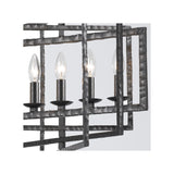Capri Horizontal Cage Chandelier 24'' Raw Steel